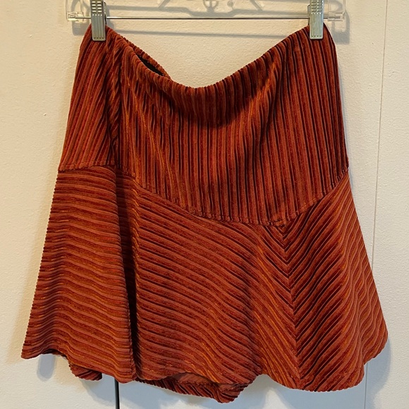 Free People Size Medium Burnt Orange Skirt - Picture 2 of 5